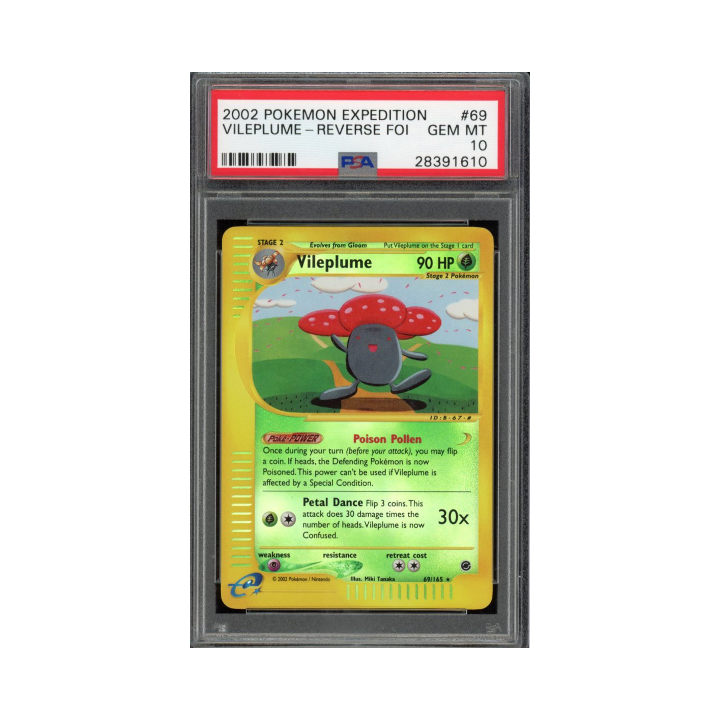 2002 Pokemon Expedition Reverse Holo Vileplume #69 PSA 10