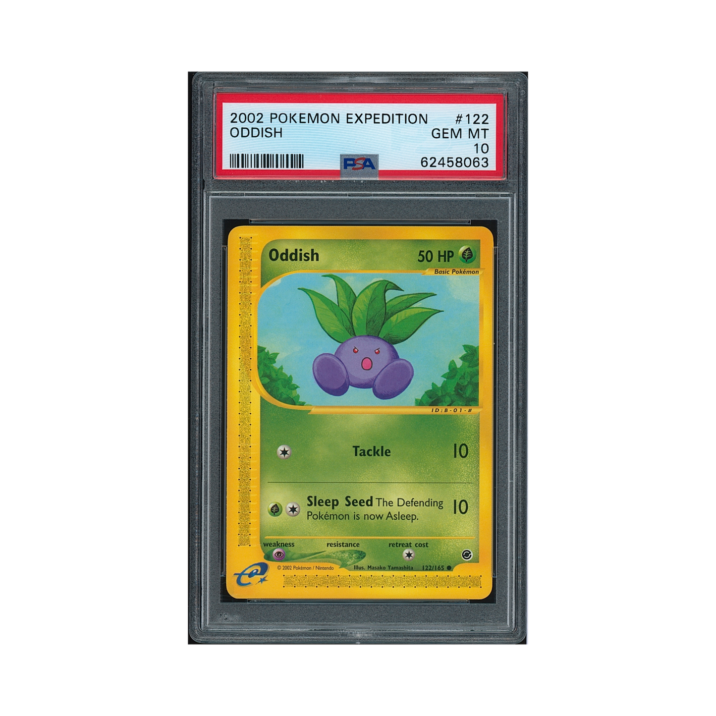 2002 Pokémon Expedition Oddish #122 PSA 10
