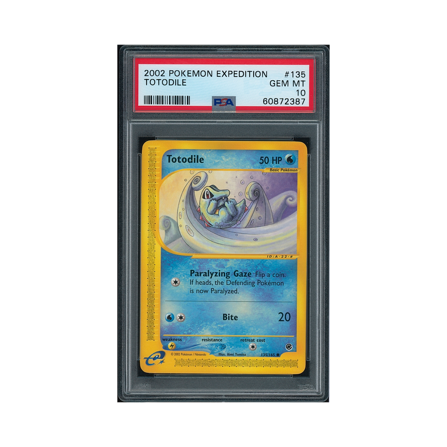 2002 Pokémon Expedition Totodile #135 PSA 10