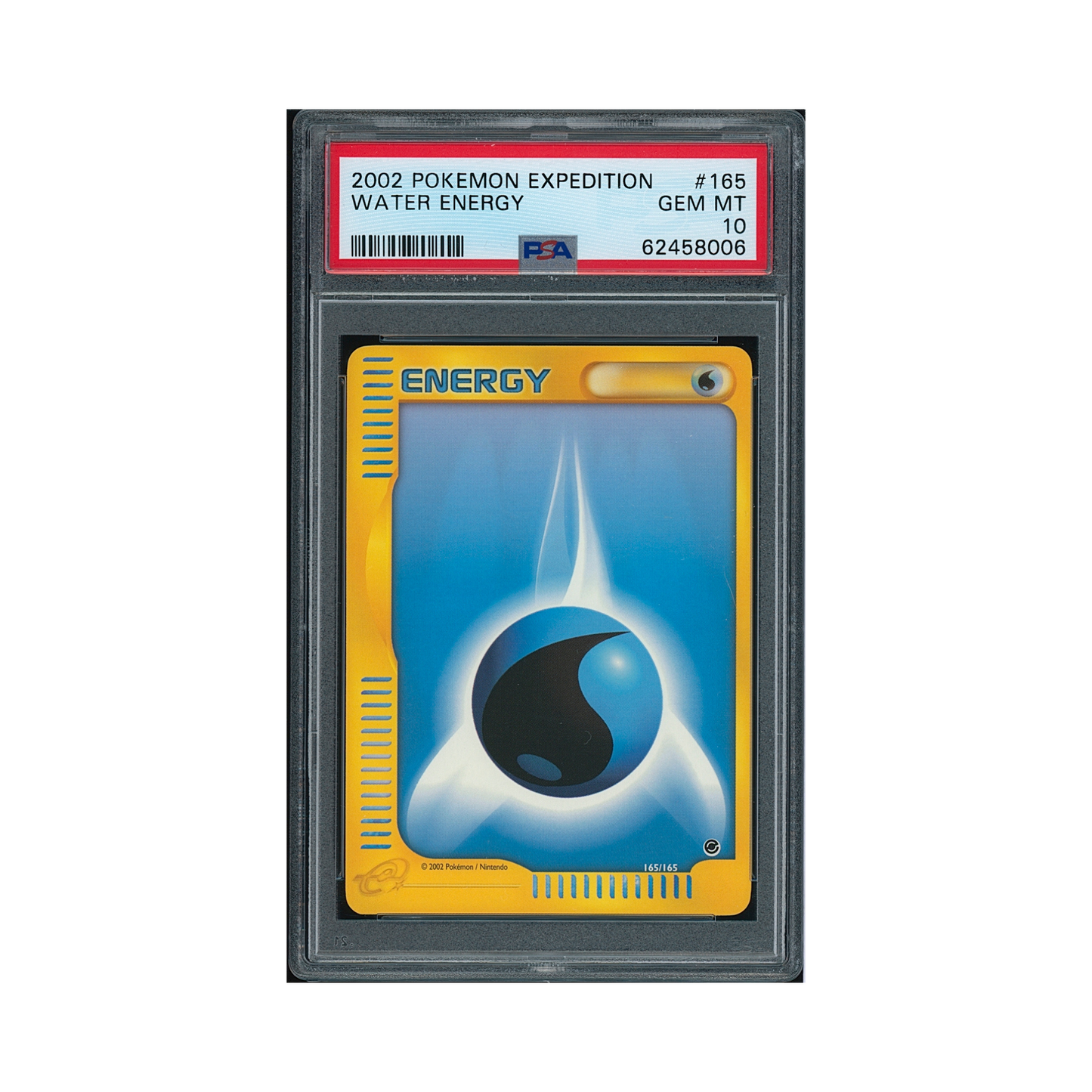 2002 Pokémon Expedition Water Energy #165 PSA 10