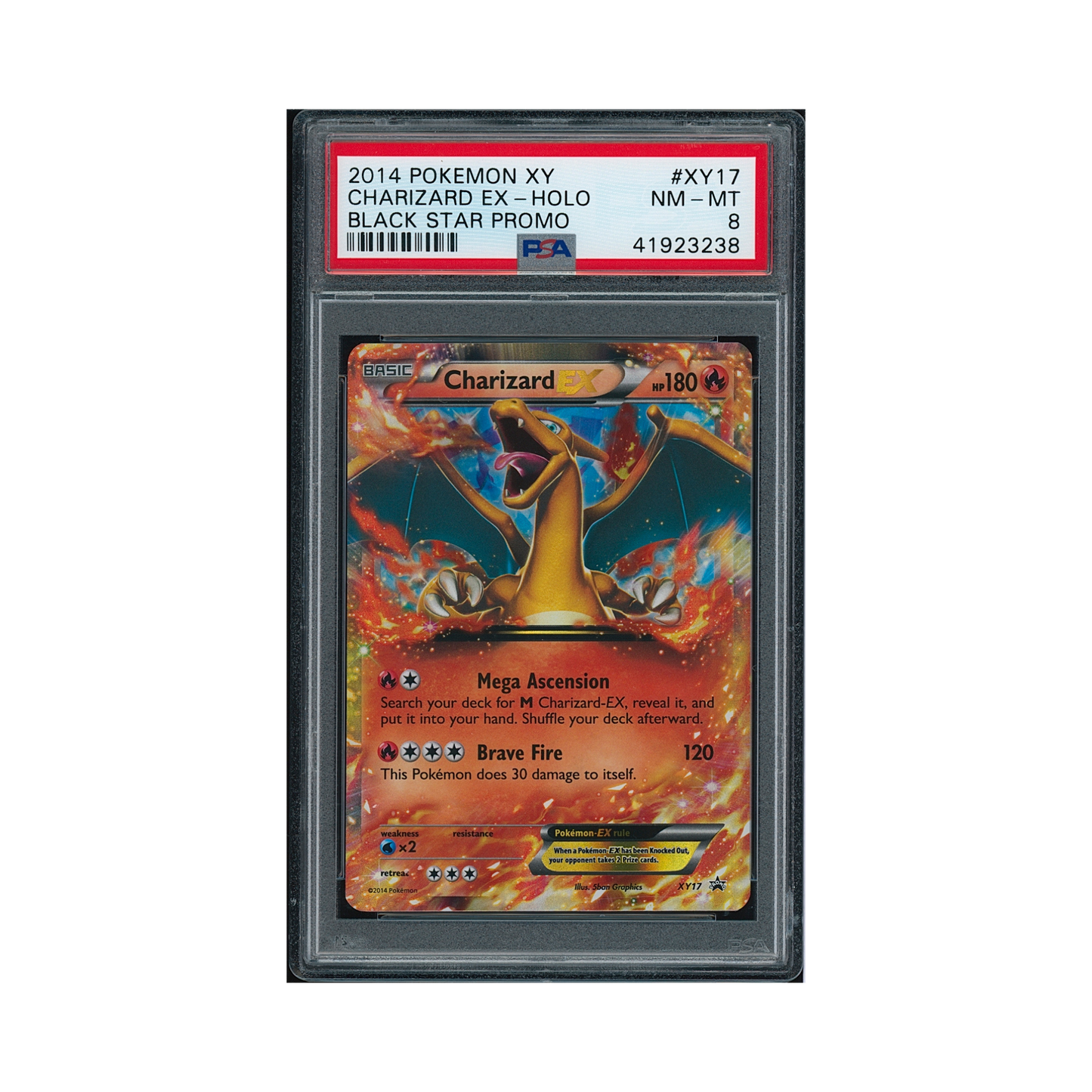 2014 Pokémon XY Black Star Promo Charizard EX #XY17 PSA 8