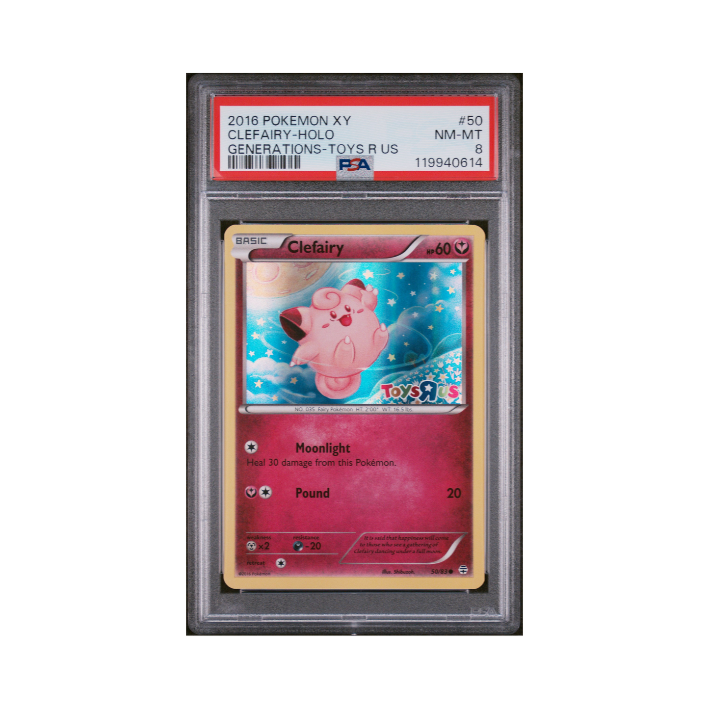2016 Pokémon XY Generations Clefairy #50 PSA 8
