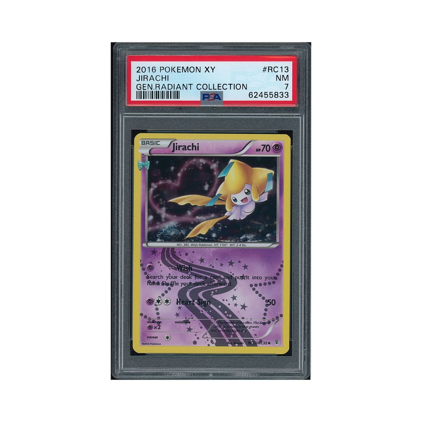 2016 Pokémon XY Generations – Radiant Collection Jirachi #RC13 PSA 7