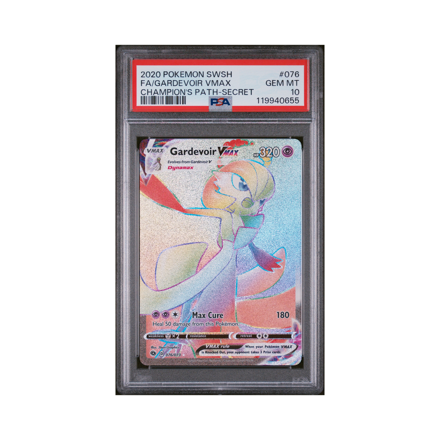 2020 Pokémon Sword & Shield Champion's Path Gardevoir VMAX #076 PSA 10