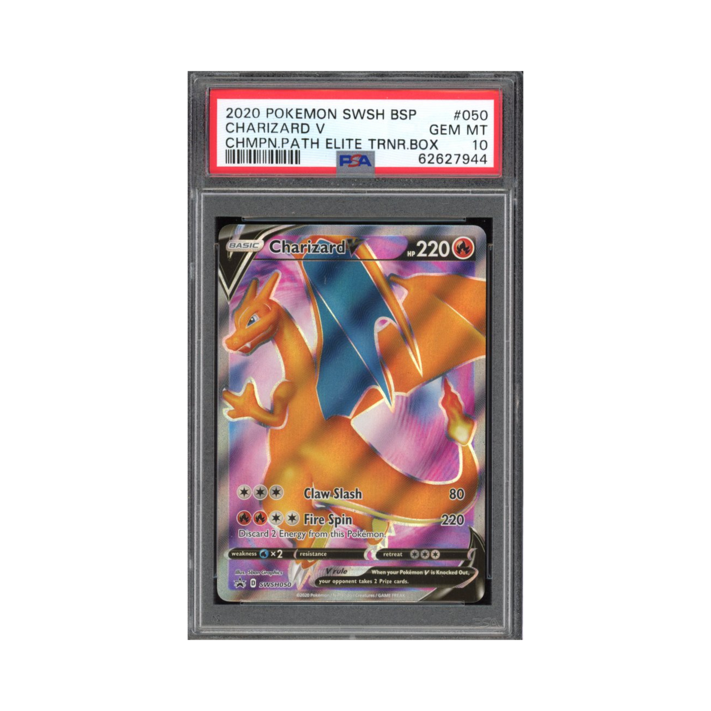 2020 Pokemon SWSH Charizard V Champion's Path #50 PSA 10