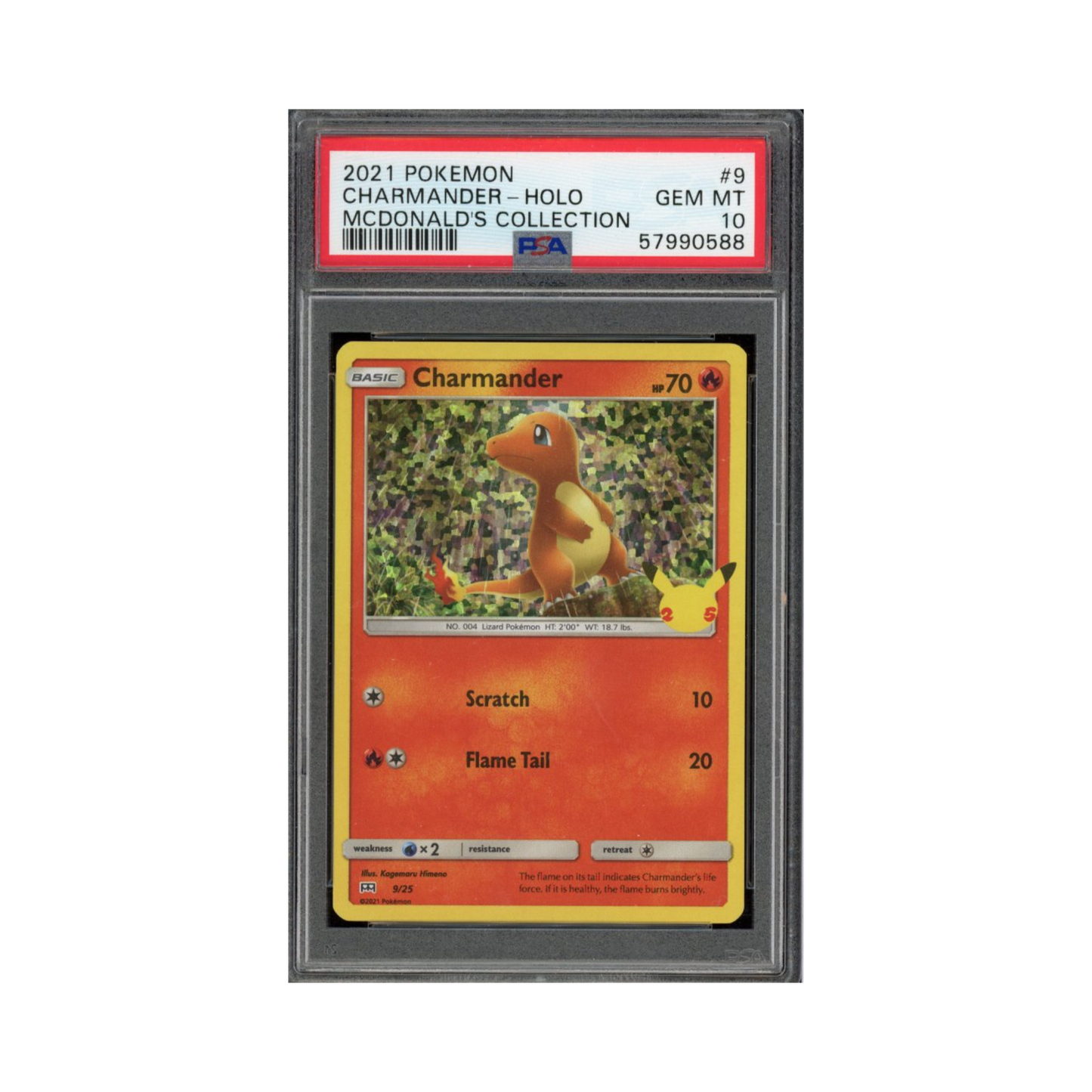 2021 Pokemon Mcdonald's Collection Charmander #9 PSA 10