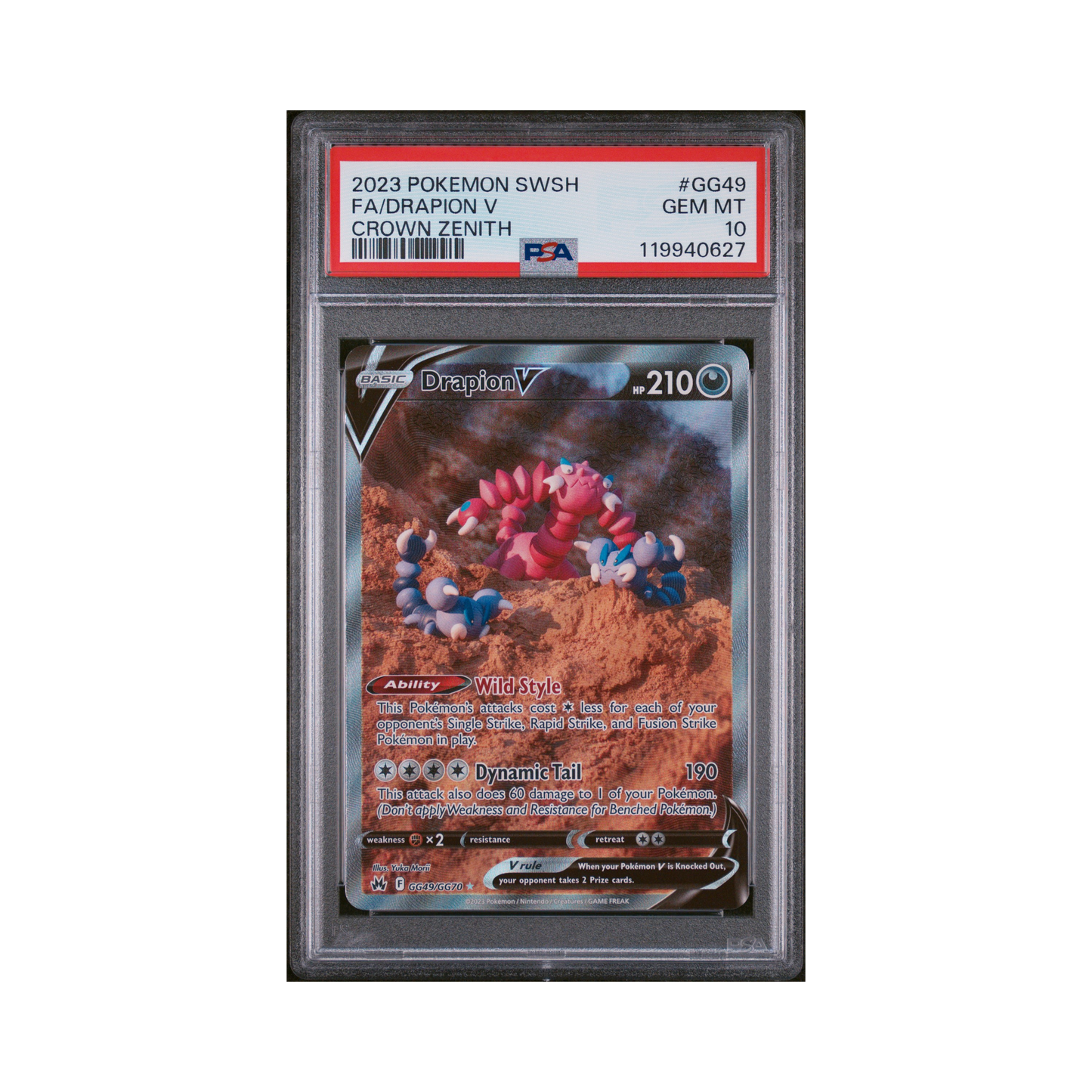 2023 Pokémon Sword And Shield Crown Zenith Drapion V #GG49 PSA 10