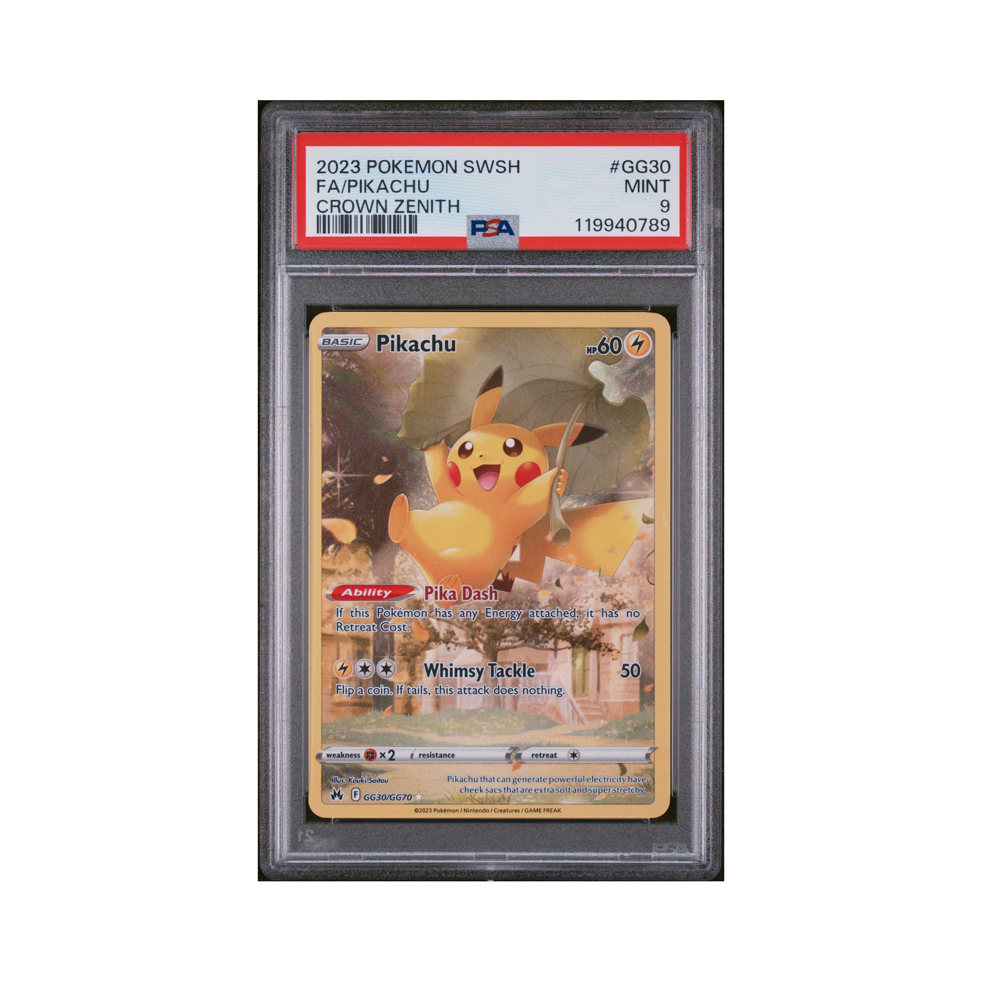 2023 Pokemon Sword And Shield Crown Zenith Pikachu #GG30 PSA 9