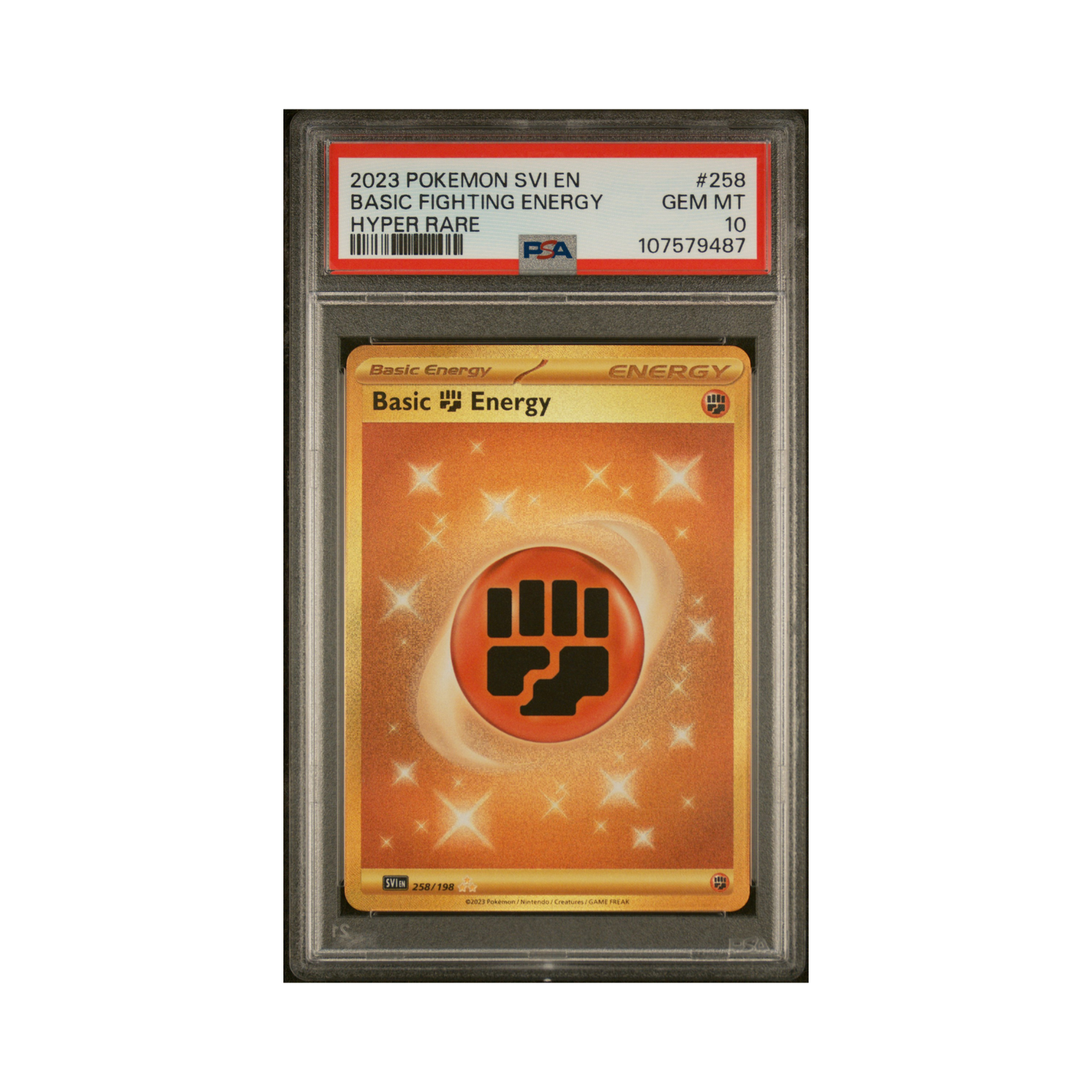 2023 Pokémon Svi & Violet Basic Fighting Energy #258 PSA 10