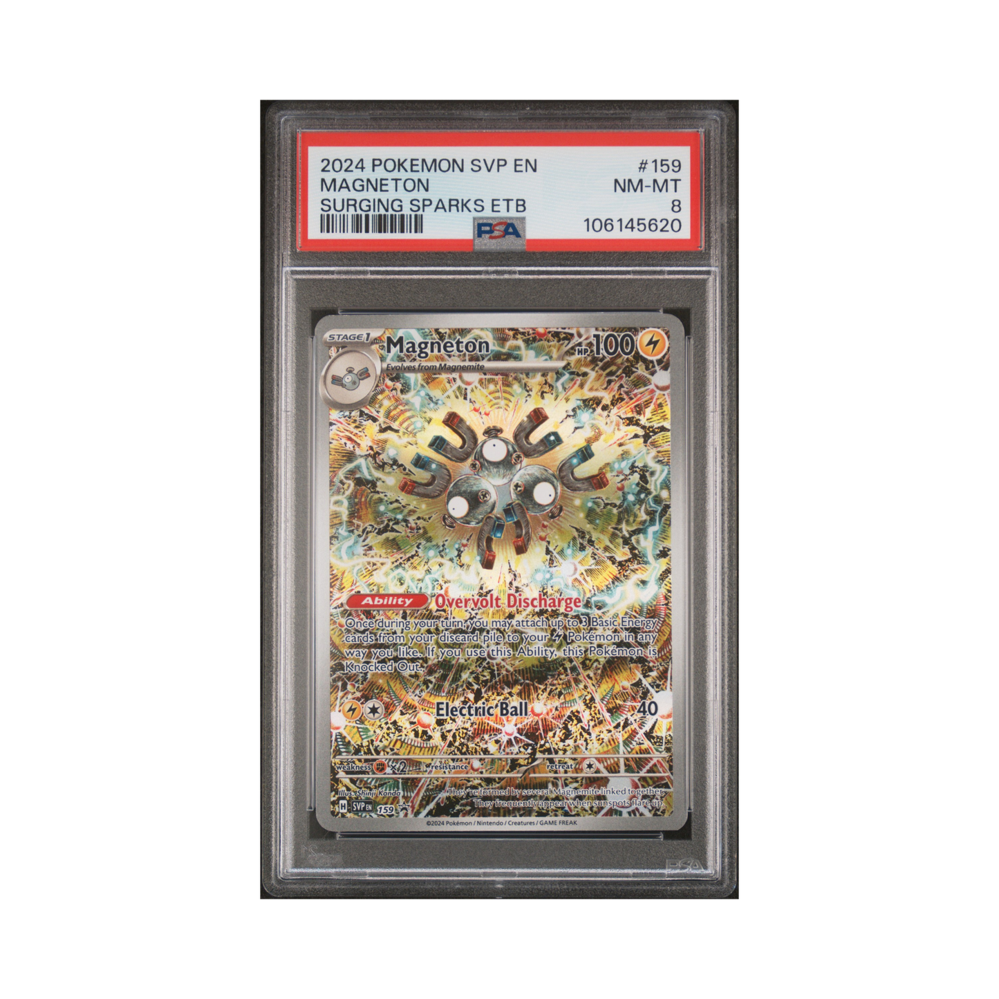 2024 Pokémon Svp Black Star Promo Magneton #159 PSA 8