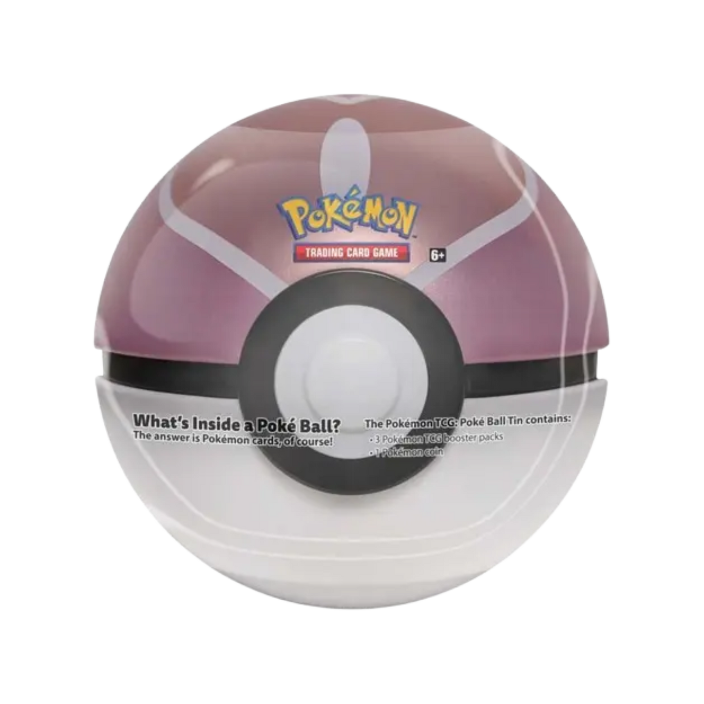 Sealed Pokémon TCG Love Ball Tin containing 3 booster packs and a collectible coin in heart-themed Poké Ball design from the Sun & Moon series