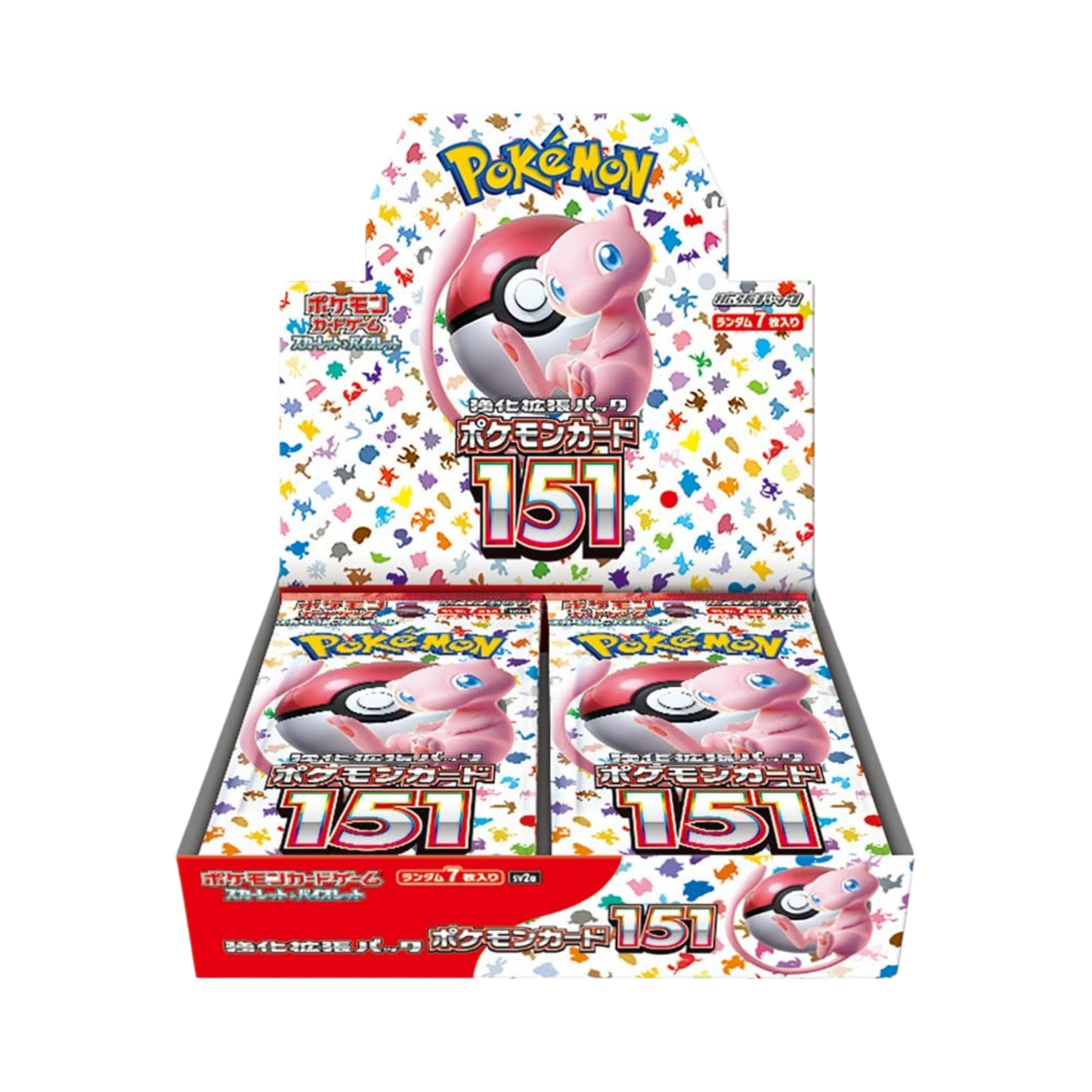 Sealed Pokémon TCG Japanese 151 Booster Box featuring Kanto region Pokémon with 20 booster packs inside