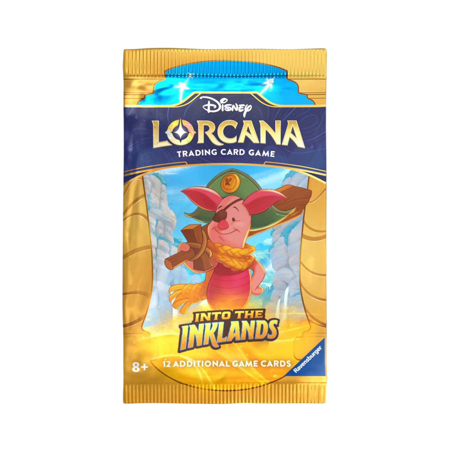 Sealed Disney Lorcana Into the Inklands Booster Pack with 12 randomized cards in collectible expansion packaging