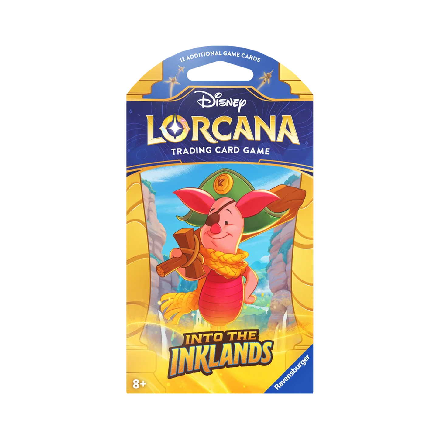 Sealed Disney Lorcana Into the Inklands Sleeved Booster Pack with 12 randomized cards in protective artwork sleeve