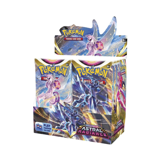 Sealed Pokémon TCG Sword & Shield Astral Radiance Booster Box with 36 booster packs featuring Hisuian Pokémon artwork