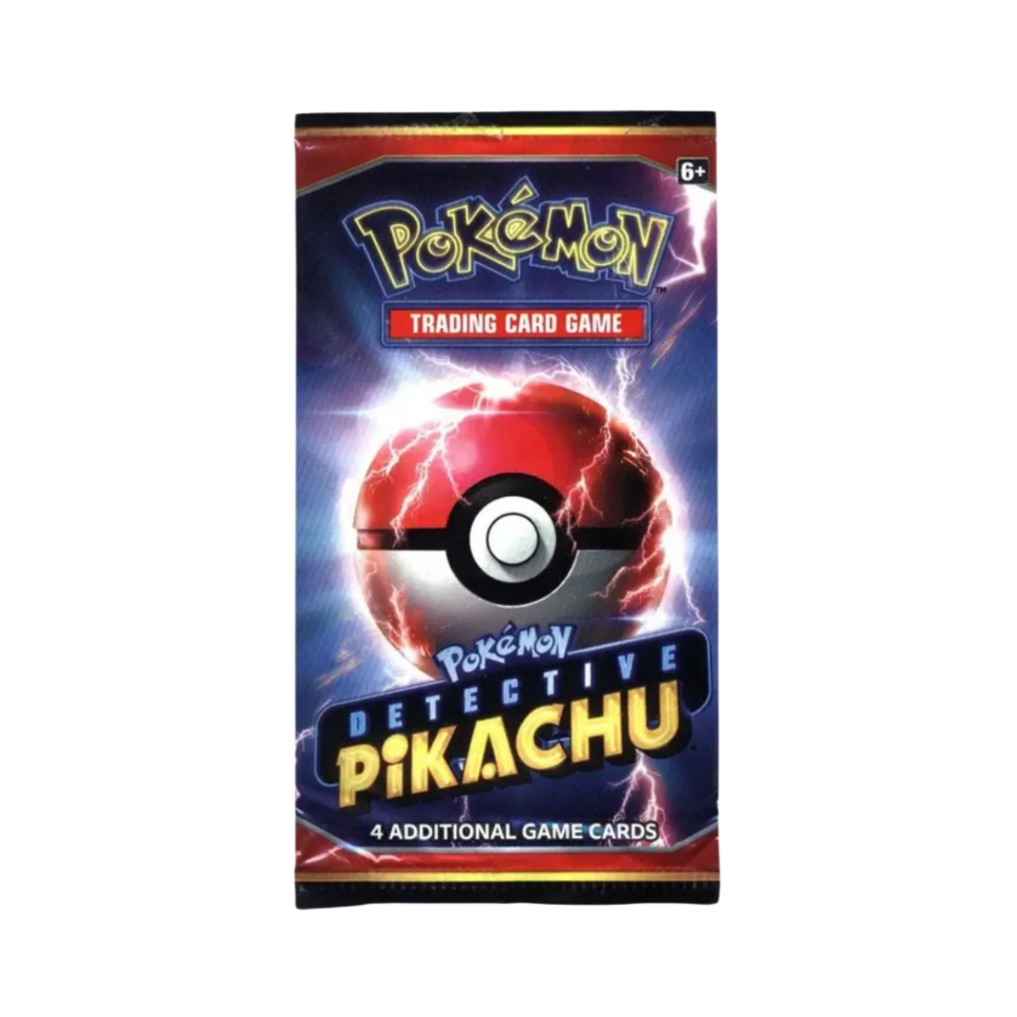 Sealed Pokémon Detective Pikachu Booster Pack with 4 cards featuring 3D artwork from the live-action movie