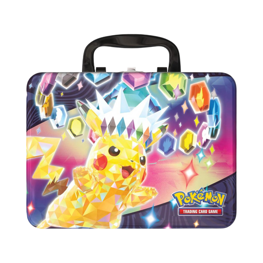 Sealed Pokémon TCG Collector Chest with Pikachu, Dipplin, Teal Mask Ogerpon promo cards, booster packs, Terapagos coin, stickers, and portfolio