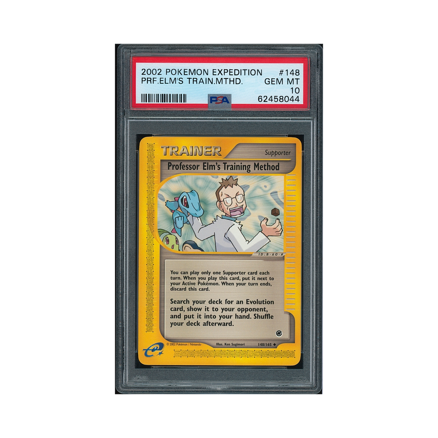 2002 Pokémon Expedition Professor Elm's Training Method #148 PSA 10