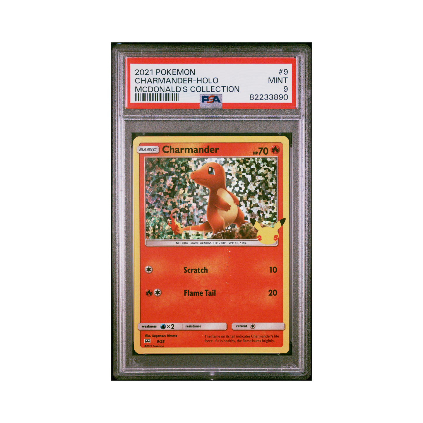 2021 Pokémon Mcdonald's Collection Charmander #9 PSA 9