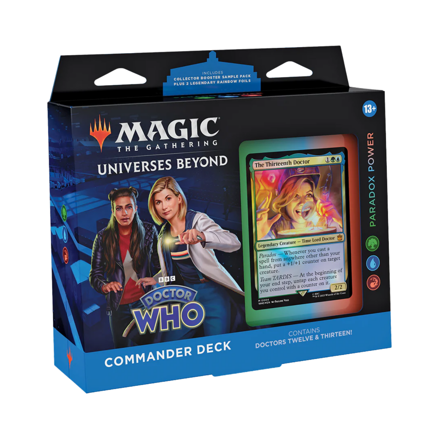Sealed Magic: The Gathering Paradox Power Commander Deck with 100 cards focused on spell combos and time-based mechanics from the Doctor Who series