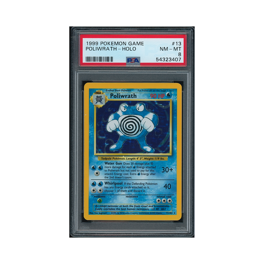 1999 Pokémon Game Poliwrath #13 PSA 8