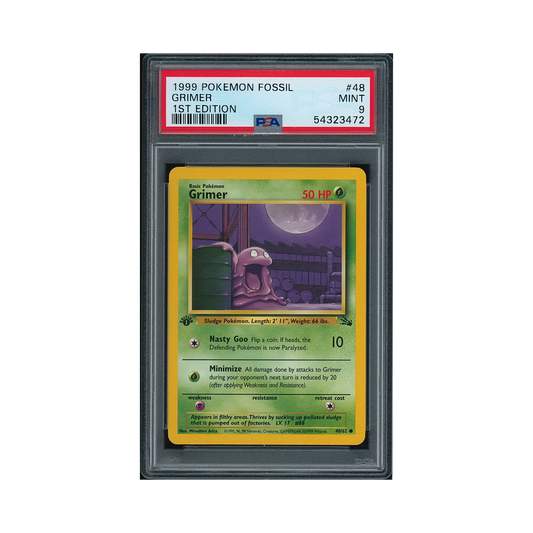 1999 Pokémon Fossil Grimer 1st Edition #48 PSA 9
