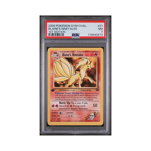 2000 Pokémon Gym Challenge Blaine's Ninetales #21 PSA 7