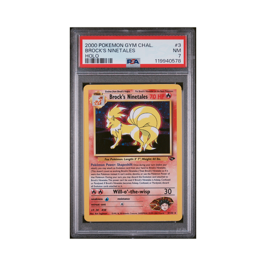 2000 Pokémon Gym Challenge Brock's Ninetales #3 PSA 7