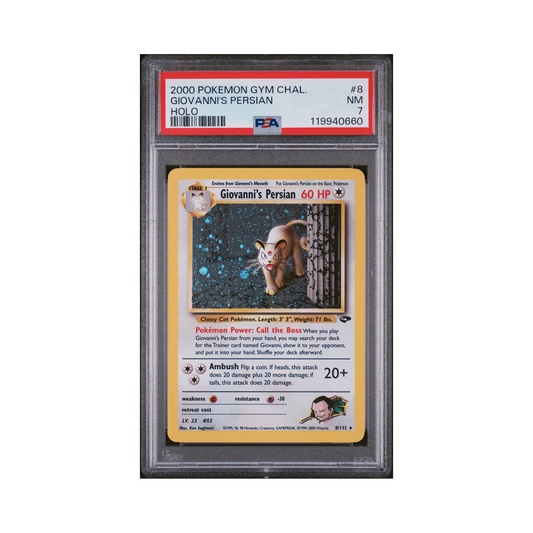 2000 Pokémon Gym Challenge Giovanni's Persian #8 PSA 7
