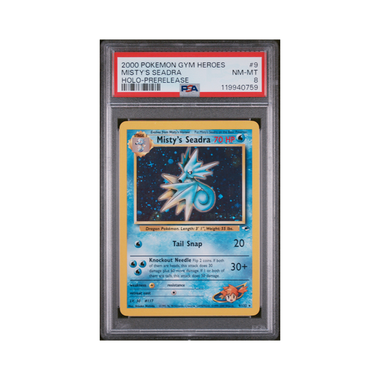 2000 Pokémon Gym Heroes Misty's Seadra #9 PSA 8