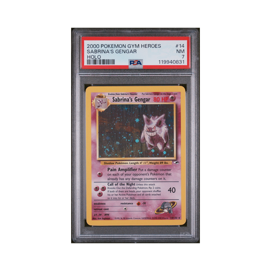 2000 Pokémon Gym Heroes Sabrina's Gengar #14 PSA 7