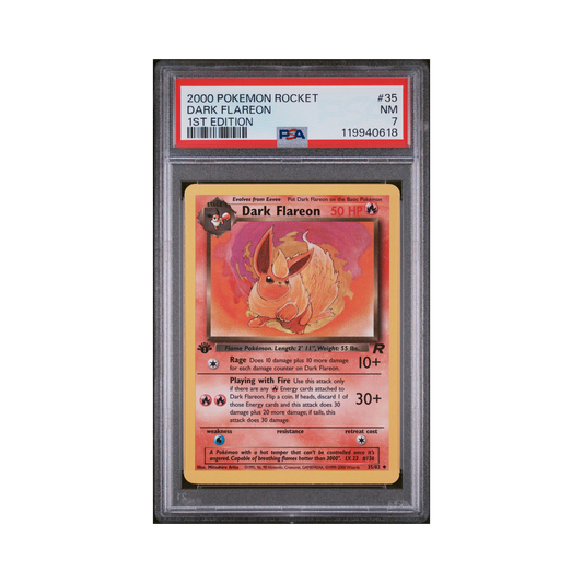 2000 Pokémon Team Rocket Dark Flareon #35 PSA 7