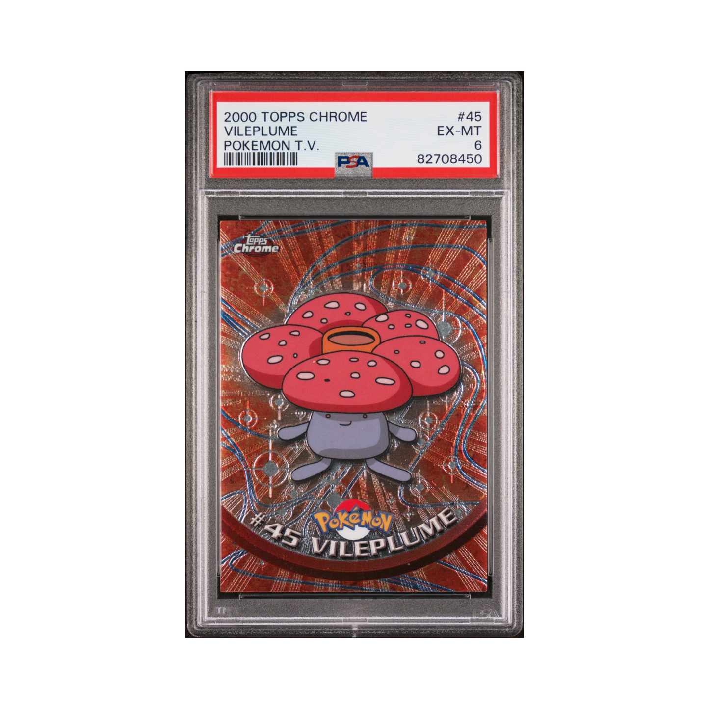 2000 Pokémon Topps Chrome Pokemon TV Vileplume #45 PSA 6