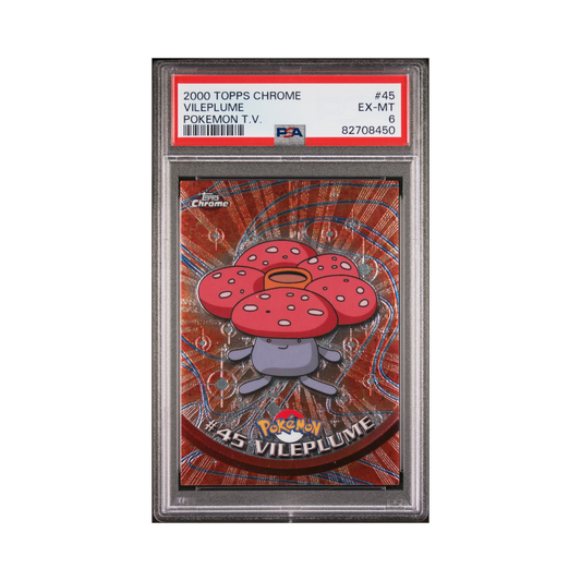 2000 Pokémon Topps Chrome Pokemon TV Vileplume #45 PSA 6