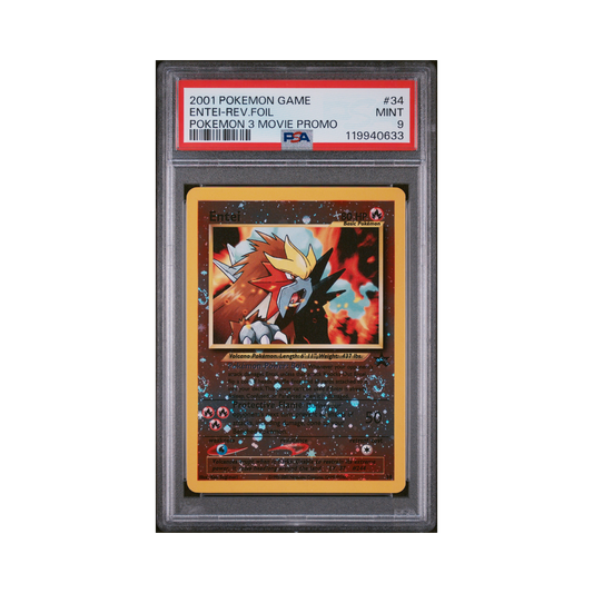 2001 Pokémon Game Movie Entei(reverse Holo) #34 PSA 9