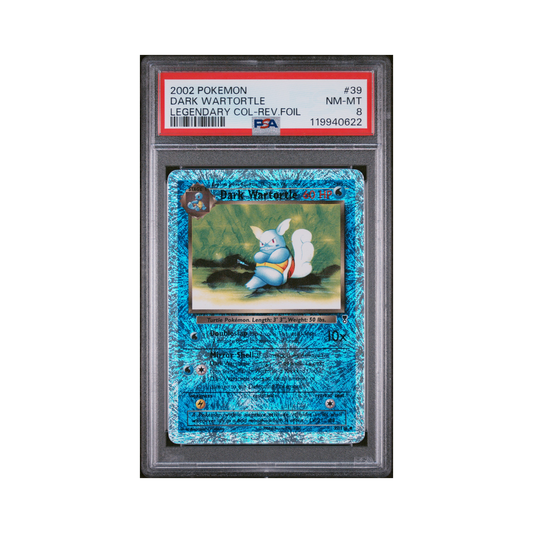 2002 Pokémon Legendary Collection Dark Wartortle #39 PSA 8