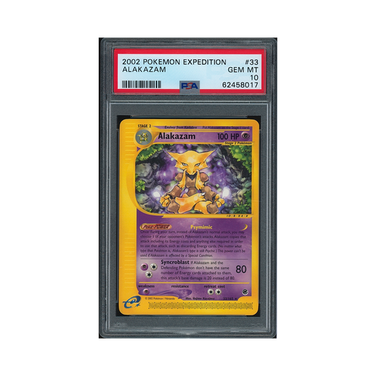 2002 Pokémon Expedition Alakazam #33 PSA 10
