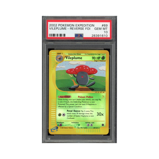 2002 Pokemon Expedition Reverse Holo Vileplume #69 PSA 10