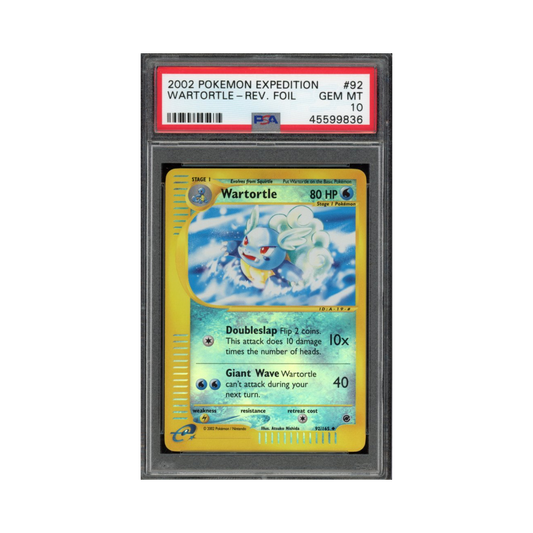 2002 Pokemon Expedition Reverse Holo Wartortle #92 PSA 10