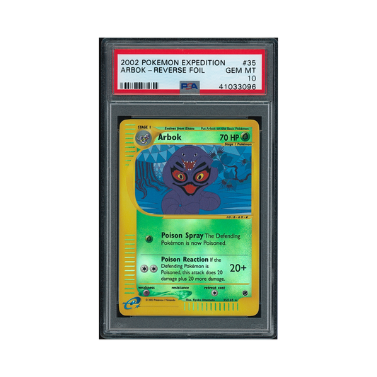 2002 Pokémon Expedition Arbok Reverse-Foil #35 PSA 10