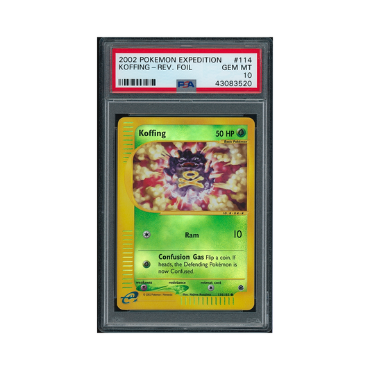 2002 Pokémon Expedition Koffing [Reverse Foil] #114 PSA 10