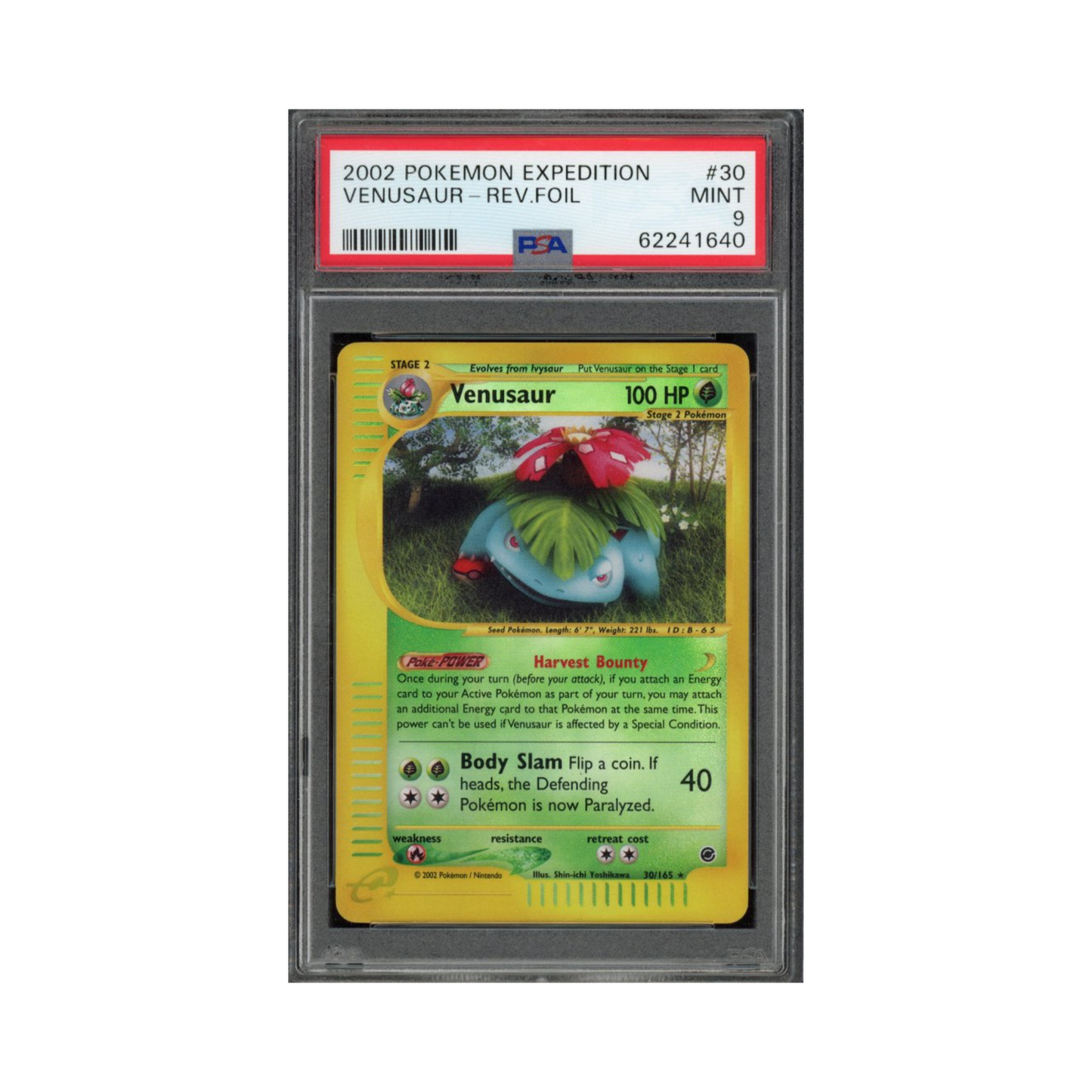 2002 Pokemon Expedition Reverse Holo Venusaur #30 PSA 9