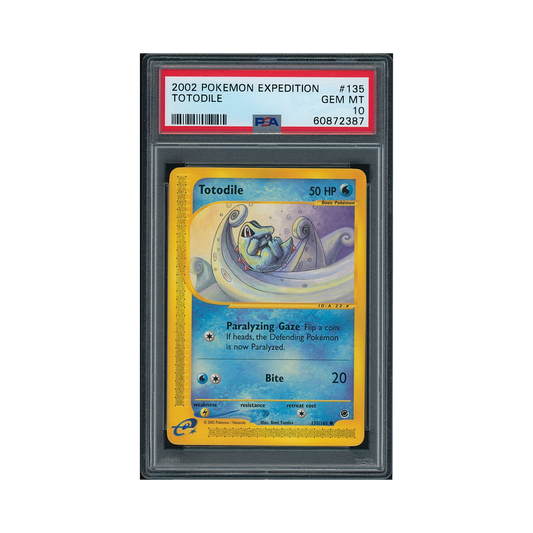 2002 Pokémon Expedition Totodile #135 PSA 10