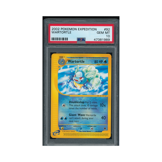2002 Pokémon Expedition Wartortle #92 PSA 10