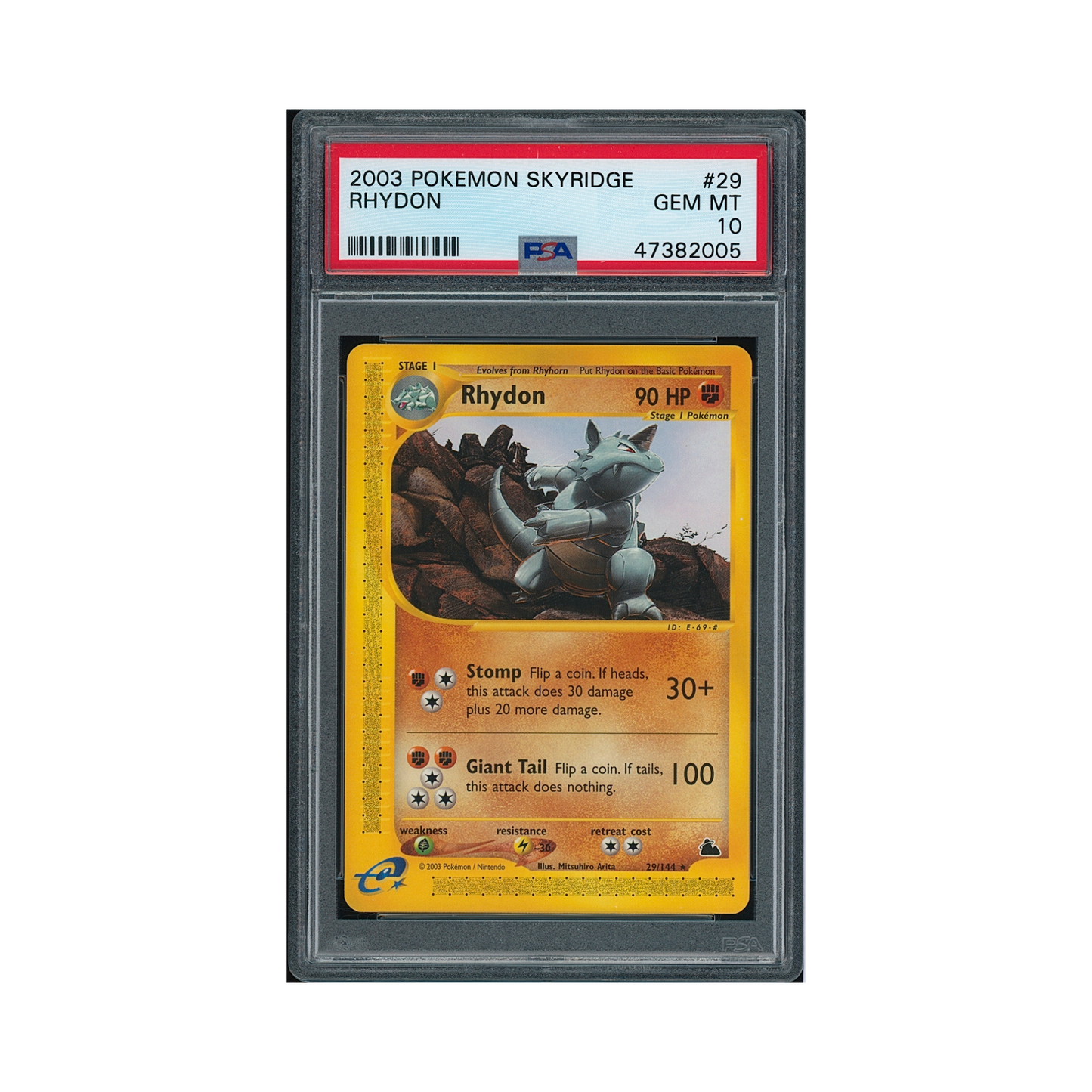 2003 Pokémon Skyridge Rhydon #29 PSA 10