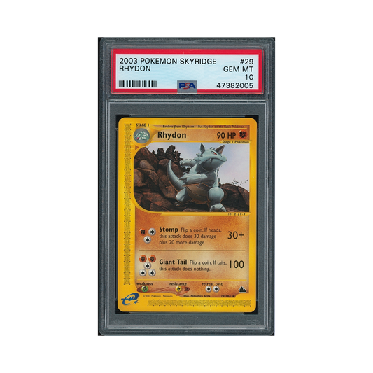 2003 Pokémon Skyridge Rhydon #29 PSA 10