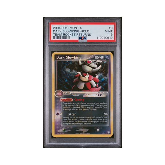 2004 Pokémon EX Team Rocket Returns Dark Slowking #9 PSA 9