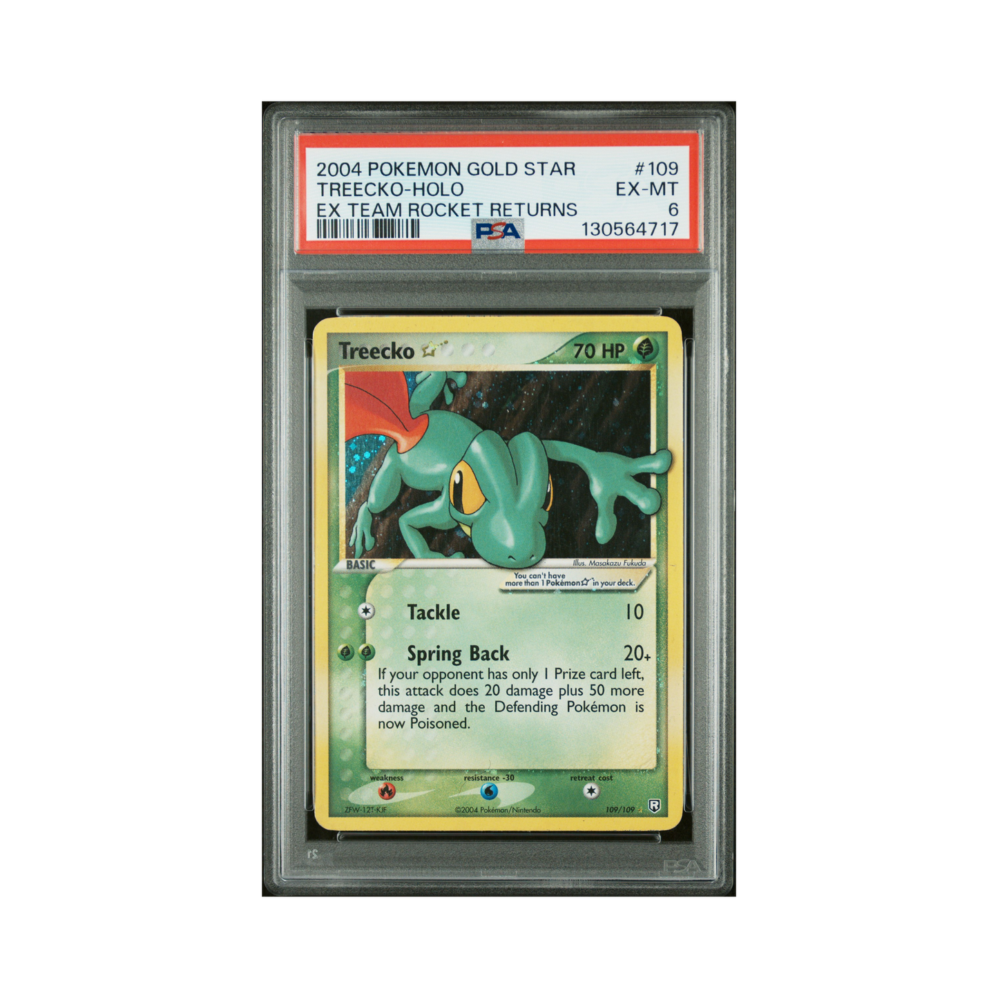 2004 Pokemon EX Team Rocket Returns Treecko #109 PSA 6