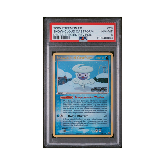 2005 Pokémon EX Delta Species Snow-cloud Castform #29 PSA 8