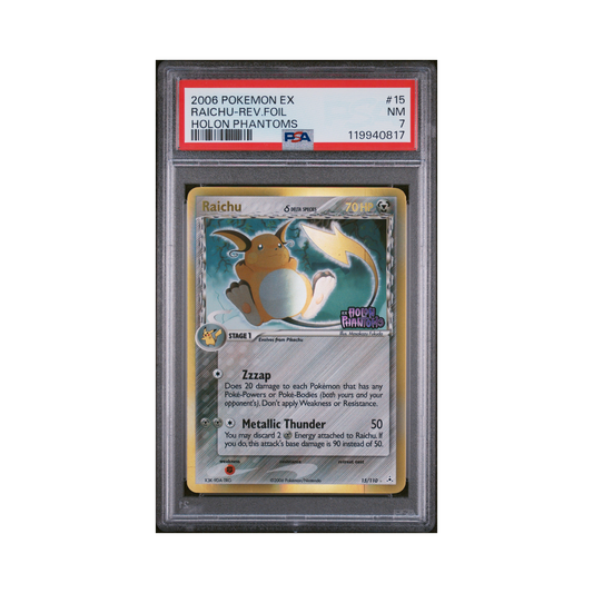 2006 Pokémon EX Holon Phantoms Raichu [Reverse] #15 PSA 7